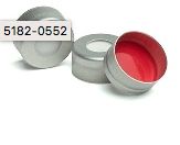 Tampa,Cap, Crimp, Silver Aluminum, Certified, 11 Mm, Ptfe/Silicone Septa, 100/Pk. Cap Size: 11 Mm Agilent 5182-0552