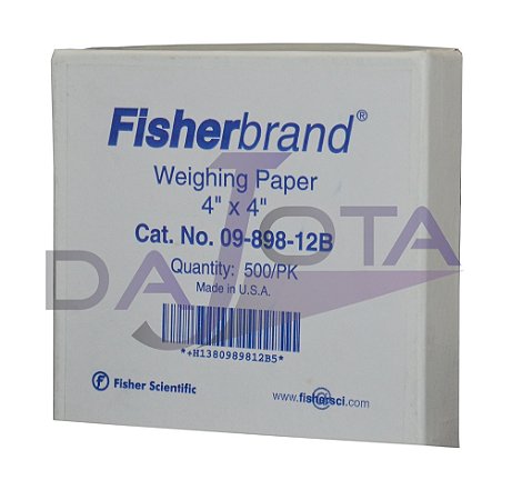 Weighing Paper 4X4" Fisher Ref. 09-898-12B Cx 500 Un.
