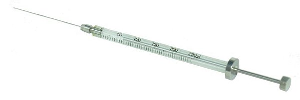 Microseringa (Microsyringe) Para Cromatografia,Agulha Fixa, Mod. MS-250, 250 Microlitros Exmire Sem Guia.