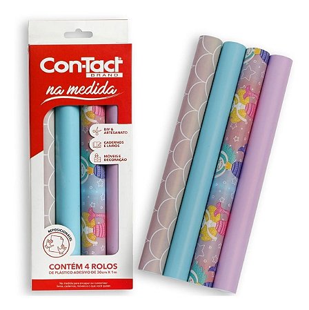 Papel De Parede Adesivo Contact na Medida Trendy 4 Rolos 30cmx1m