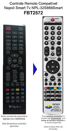 Controle Compatível LCD TV Napoli FBT2572