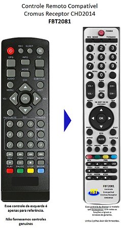 Controle Compatível Cromus TV Digital Chd2014 FBT2081