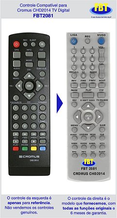 Controle Compatível Cromus TV Digital Chd2014 FBT2081