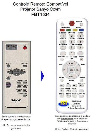 Controle Sanyo Cxvm Xw50 55 Xu 6600c 6680c 73 70 Fbt1534