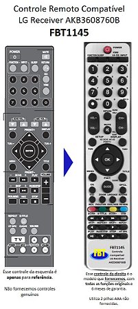 Controle Compatível para HT LG HT303SU AKB36087607 HT303PD, HT3535SD FBT1145