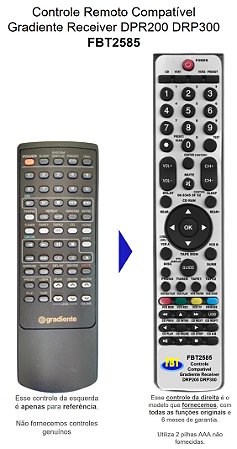 Controle Compatível GRADIENTE HOME DPR 200 300 FBT2585