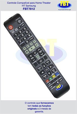 Controle Compatível para Home Theater HT Samsung FBT7812