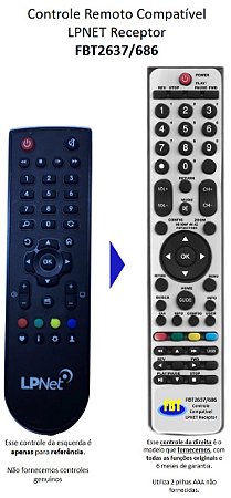 Controle Compatível LPNET TV BOX - 418/SML5051 FBT2637