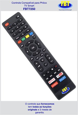 Controle Compatível para Philco TV Smart FBT7250