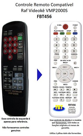 Controle Compatível RAF VMP2000/A/S FBT456