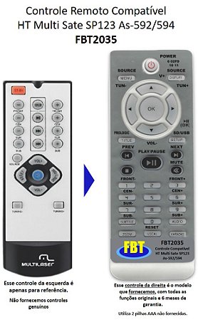 Controle Compatível MULTILASER Sp123 CX AMP FBT2035