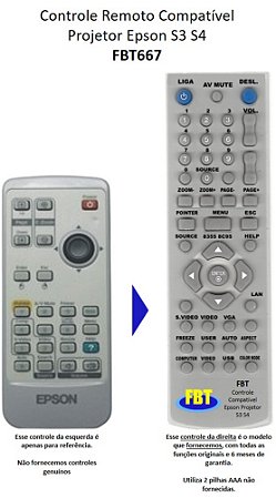 Controle Remoto Compatível - Projetor EPSON