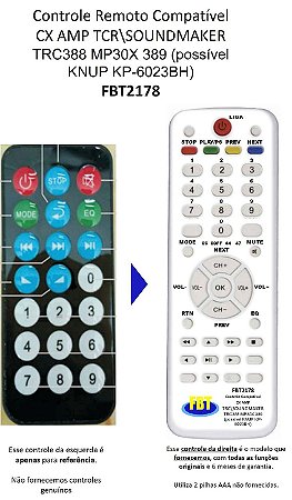 Controle Compatível Trc 388 Mp30x 389 Fbt2178