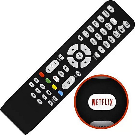 Controle Remoto Compatível Com  Tv Aoc Smart Botão Netflix