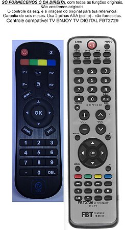 Controle Remoto Compatível TV ENJOY TV DIGITAL FBT2729