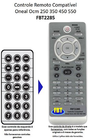 Controle Compativel Oneal Ocm 250 350 450 550 FBT2285
