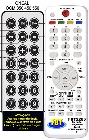 Controle Compativel Oneal Ocm 250 350 450 550 FBT2285