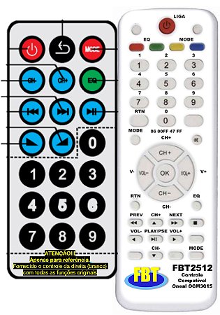Controle Compatível Oneal Ocm 3915 M MB FBT2512