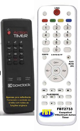 Controle Remoto Compatível BoxClock Action Timer FBT2733
