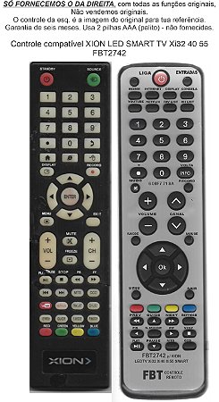 Controle Compatível Xion Led Smart Tv Xi32 40 55 Fbt2742