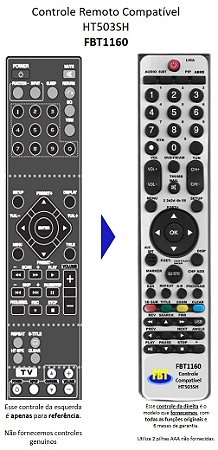 Controle Compatível Com LG Hometheater Ht503sh Fbt1160