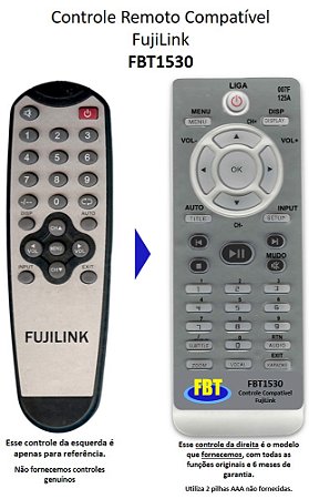 Controle Compatível Com Fujilink Fujion Tv Lcd 19 Fbt1530