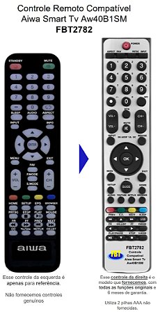 Controle Compatível Para AIWA SMART TV AW40B1SM FBT2782