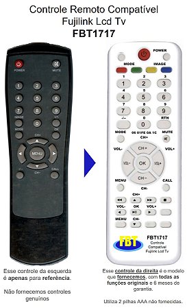 Controle Compatível Com Fujilink Fujion Tv Lcd Fbt1717