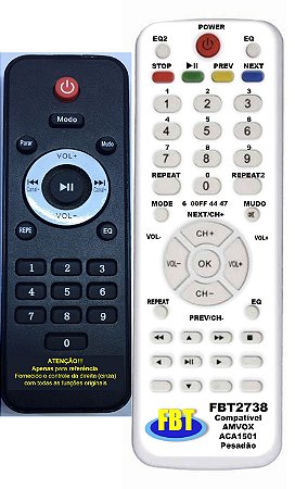 Controle Remoto Compatível AMVOX ACA1501 Pesadão FBT2738