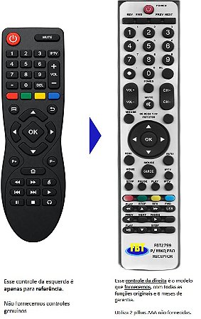 Controle Compatível Com MXT PRO TV DIGITAL FBT2799