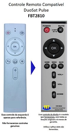Controle Compatível Com DUOSAT PULSE FBT2810