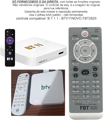 Controle Compatível Com BT11 - BTV11 NOVO FBT2825