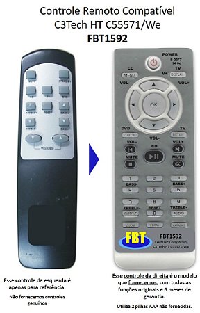 Controle Compativel Com SOM C3TECH C5571ME FBT1592