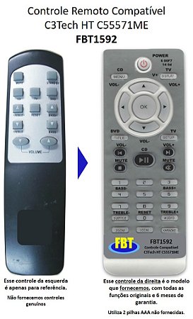 Controle Compativel Com SOM C3TECH C5571ME FBT1592