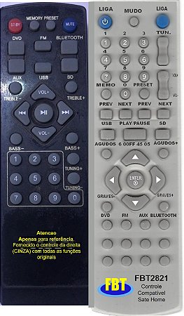 Controle Compatível Com SPEAKER SATE SISTEMA SOM FBT2821