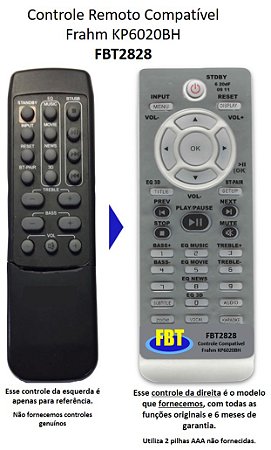 Controle Compatível Com KNUP CX AMP KP6020BWB FBT2828