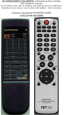 Controle Compatível Com PIONEER HOME CUCLD106 FBT2899