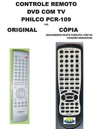 Controle Remoto Compatível - Philco Dvd Com Tv Pcr-109 Pvt-2150 FBT195