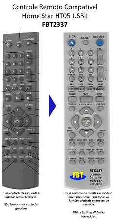 Controle Compatível Com HOME MONDIAL D05 HOME STAR USB II FBT2337