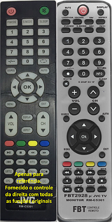 Controle Compatível Com LCD TV JVC RM-C5301 FBT2928