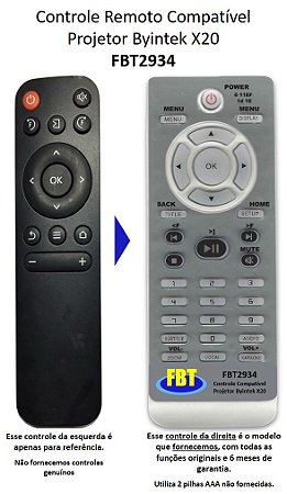 Controle Compatível PROJETOR B YINTEK SERIE SKY/CEU X20 FBT2934