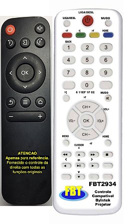 Controle Compatível PROJETOR B YINTEK SERIE SKY/CEU X20 FBT2934