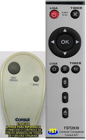 Controle Remoto Compatível Com Ar Condicionado CONSUL FBT2939