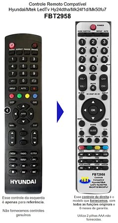 Controle Compatível TV LED MTEK MK20CN1 FBT2958
