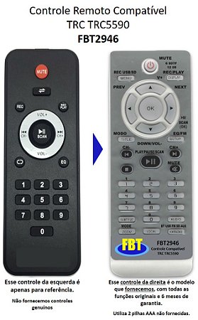 Controle Compatível Com Caixa Amplificada TRC Trc5590 FBT2946