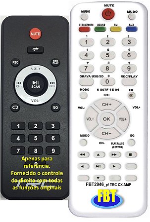 Controle Compatível Com Caixa Amplificada Trc5590 FBT2946