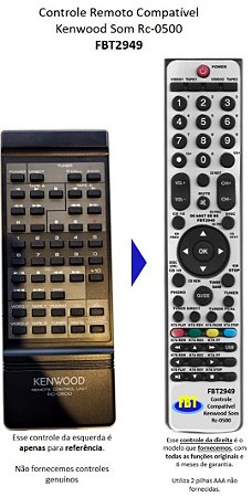 Controle Compatível Com KENWOOD HOME RC-0500 FBT2949