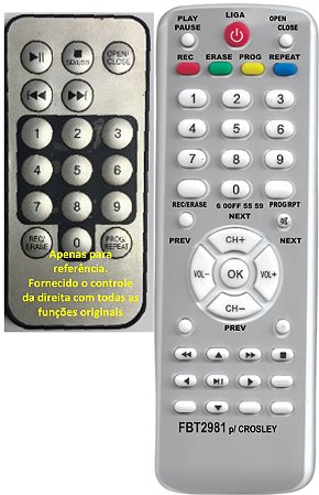 Controle Remoto Compatível Com CROSLEY AUTORAMA FBT2981