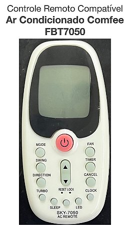 Controle Remoto Compatível P/ Ar Condicionado Comfee  FBT7050