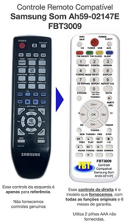 Controle Remoto Compatível Samsung Som Ah59-02147E FBT3009